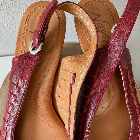 Naya Fandango Red Leather Heels Size 8 EUC - Picture 4 of 8